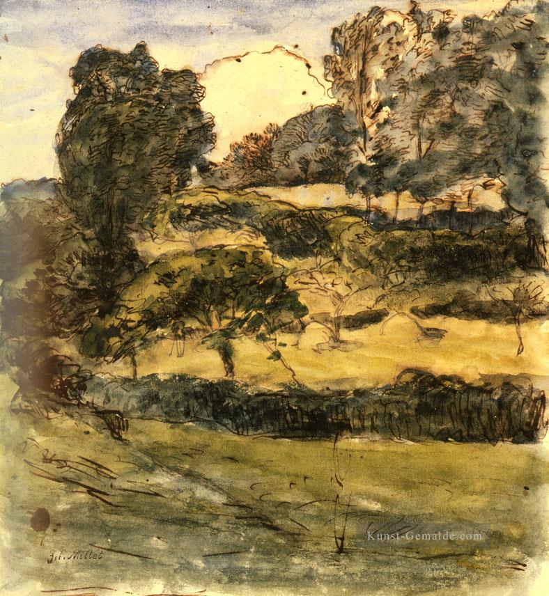 Pastures In Normandy Barbizon naturalism realism Jean Francois Millet Ölgemälde